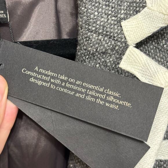 NWT Banana Republic Hack ing Jacket in Piped Grey - Size 8 - Picture 6 of 10